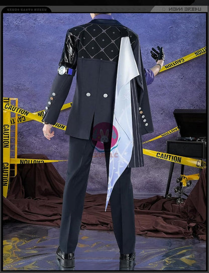 【Azuiblc】ゼンゼロ ヒューゴ 　コスプレ衣装 金属アクセサリー ハット付き コスチュームセット バンパイア 吸血鬼 スーツ 紳士 おしゃれ - Azuiblc