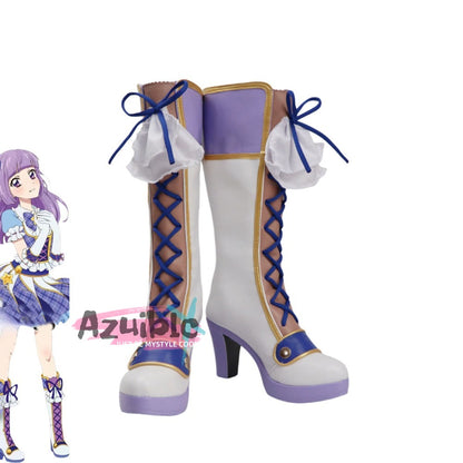 Azuiblc　アイカツ! -アイドルカツドウ!- 氷上 スミレ  ブーツ　コスプレ道具　靴　ハロウィン　舞台対応
