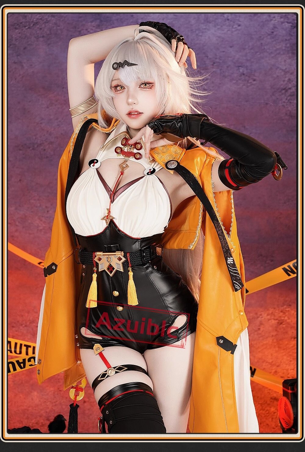 Azuiblc ゼンレスゾーンゼロ　儀玄　師匠　 Yixuan　コスプレ衣装　cosplay　イベント　人工革　シューズカバー付　Azy002 - Azuiblc