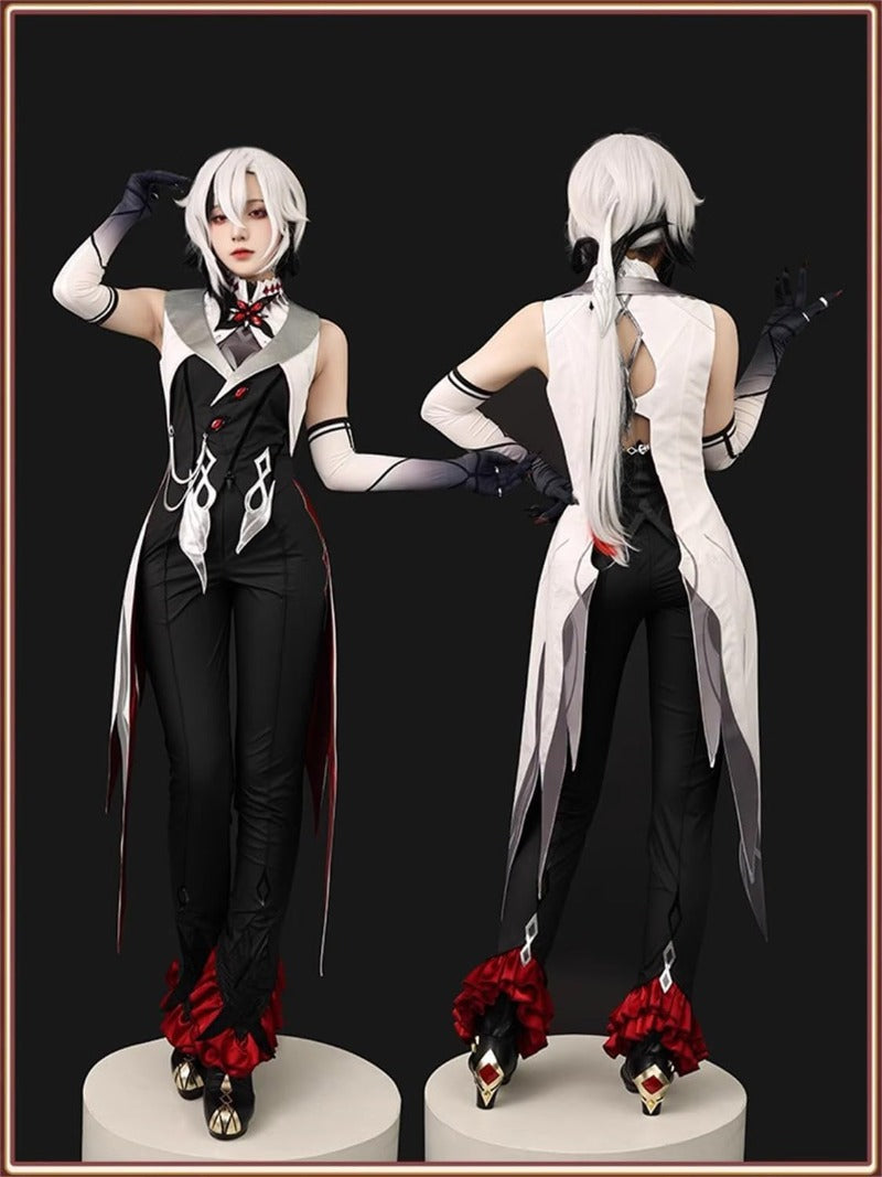 Azuiblc 原神 召使 アルレッキーノ コスプレ衣装 コスチュームセット
