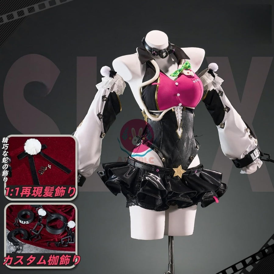 ゼンゼロ ZZZ シーシィア コスプレ衣装 フルセット Azuiblc】コスプレ衣装 シーシィア コスプレ 髪飾り 枷付き ギャル 蛇