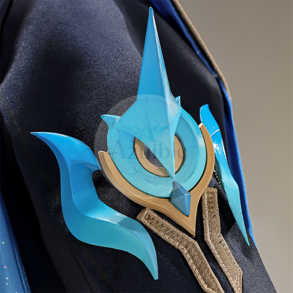 Azuiblc 原神 空「冬の夜を狩る者」コスプレ衣装 3D PLA製パーツ付き スネージナヤ戦闘服 制服風コスチューム