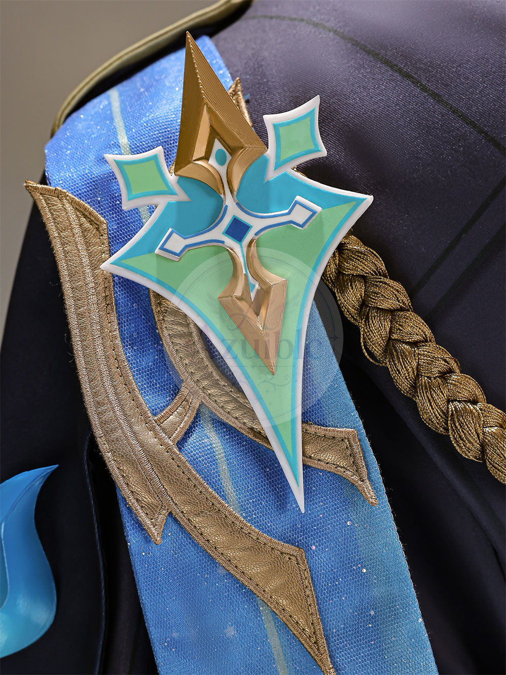 Azuiblc 原神 空「冬の夜を狩る者」コスプレ衣装 3D PLA製パーツ付き スネージナヤ戦闘服 制服風コスチューム