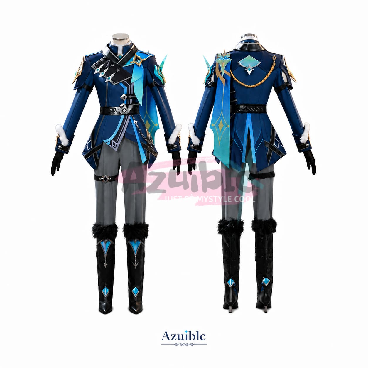 Azuiblc 原神 Genshin 空 至冬「冬の夜を狩る者」コスプレ衣装｜スネージナヤ