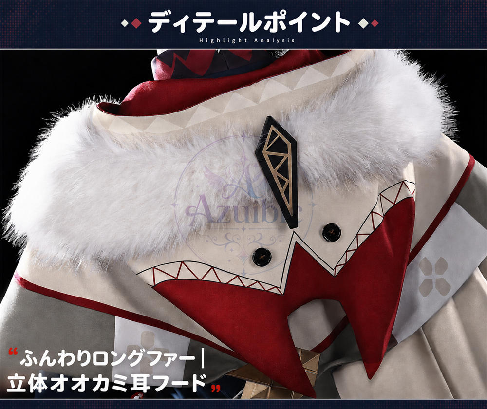 Azuiblc 原神 アリョーシャ コスチューム 3dPlaパーツ付き ハロウィン 撮影道具　イベント　舞台対応　コスプレ衣装