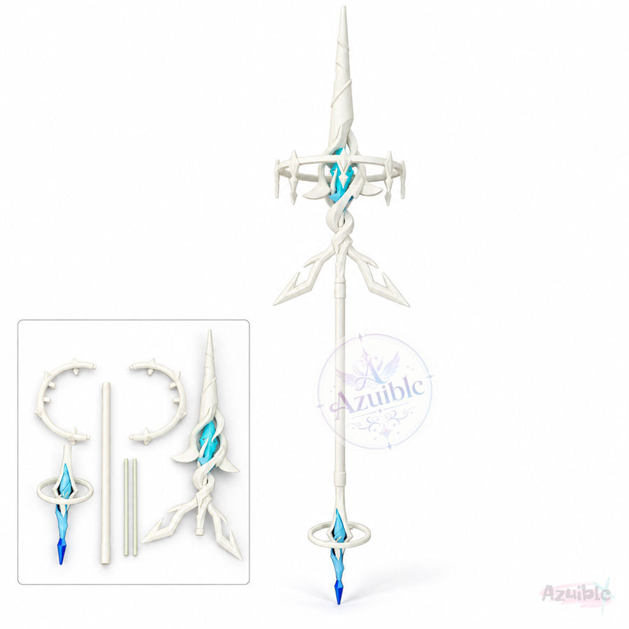 Azuiblc 原神 スネージナヤ アナスターシャ（氷神・氷の女皇）コスプレ杖・武器道具 全長約190cm PLA＋PVC製 分割組立式