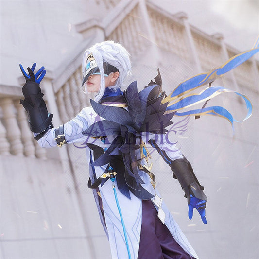 【Azuiblc】原神 博士 ドットーレ コスプレ 衣装 仮面 耳飾り コスチュームセット ウィッグ、靴追加対応 cosplay 舞台 イベント