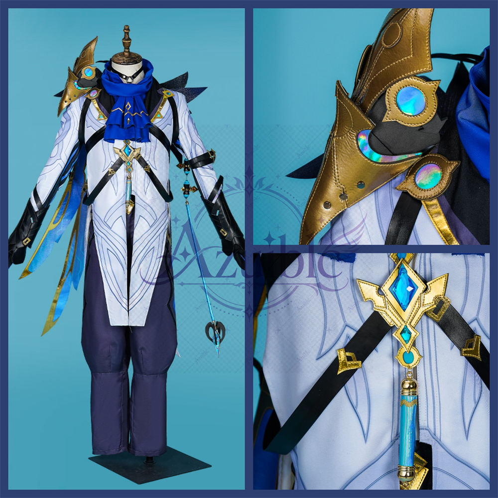 【Azuiblc】原神 博士 ドットーレ コスプレ 衣装 仮面 耳飾り コスチュームセット ウィッグ、靴追加対応 cosplay 舞台 イベント