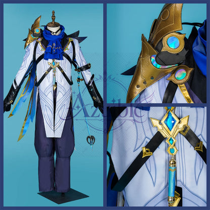 【Azuiblc】原神 博士 ドットーレ コスプレ 衣装 仮面 耳飾り コスチュームセット ウィッグ、靴追加対応 cosplay 舞台 イベント