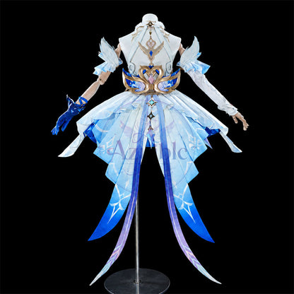Azuiblc 原神 オデット（Odette）コスプレ衣装 Odette 腰飾回転＋発光対応　合金パーツ＆プリント加工 サテン生地 舞台ドレス ハロウィン対応