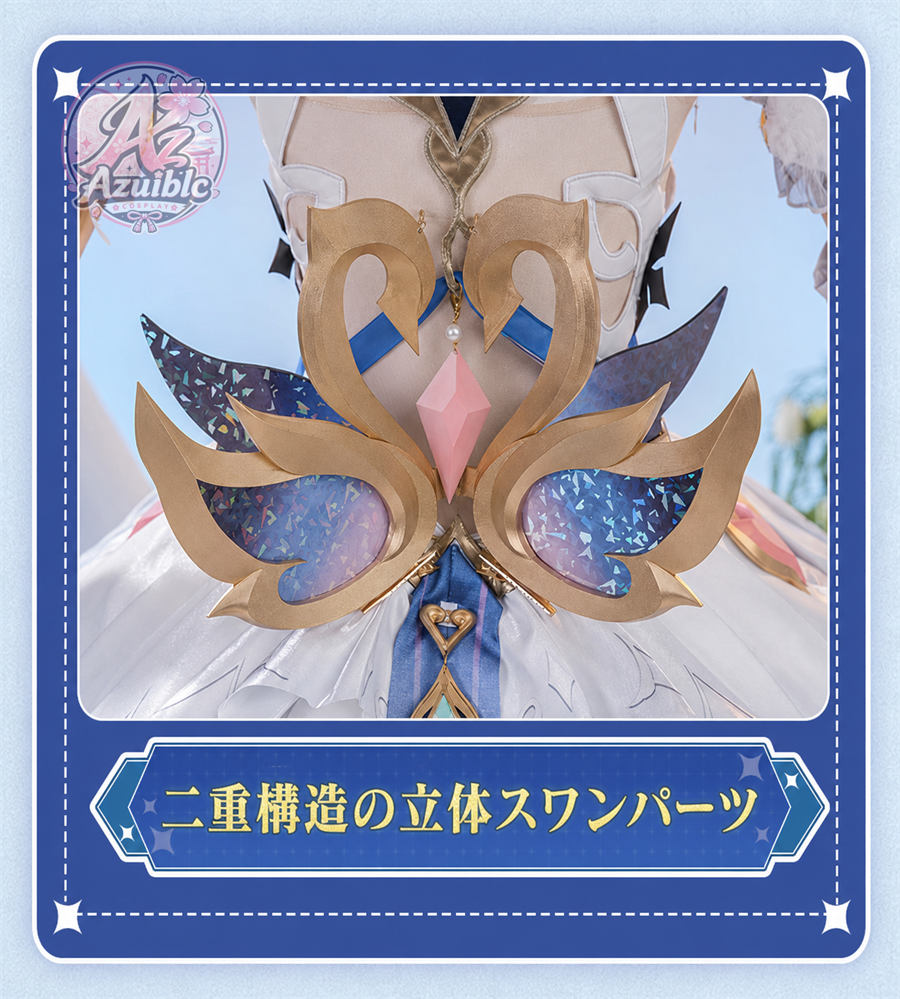Special Launch Price Azuiblc Genshin Impact Odette Cosplay Costume | Includes 3D PLA Parts, Perfect for Events