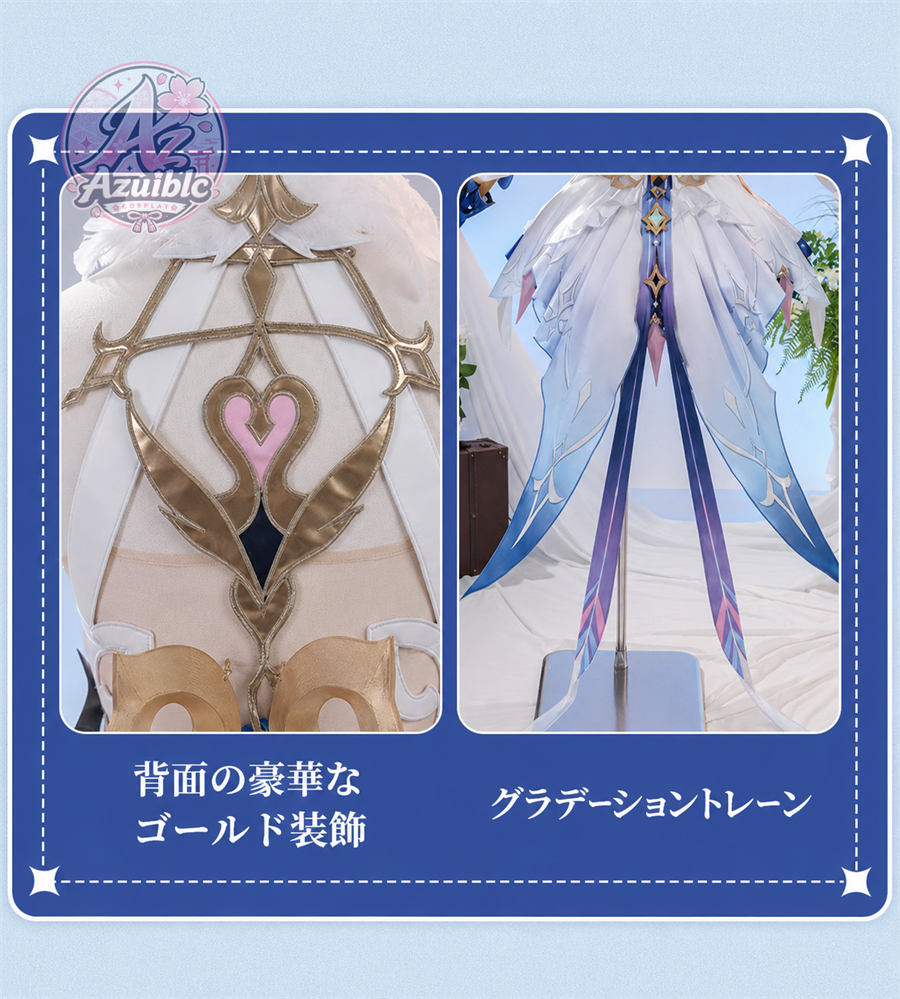 Special Launch Price Azuiblc Genshin Impact Odette Cosplay Costume | Includes 3D PLA Parts, Perfect for Events