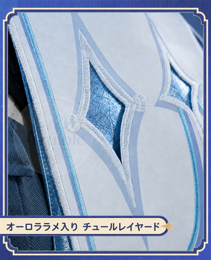 星5ラング　Azuiblc 原神 蛍 戦闘服「冬の夜を狩る者」コスプレ衣装 　金属製材質パーツ　スネージナヤ 制服風コスチューム Genshin Impact cosplay　ハロウィン イベント・舞台対応（副本）（副本）