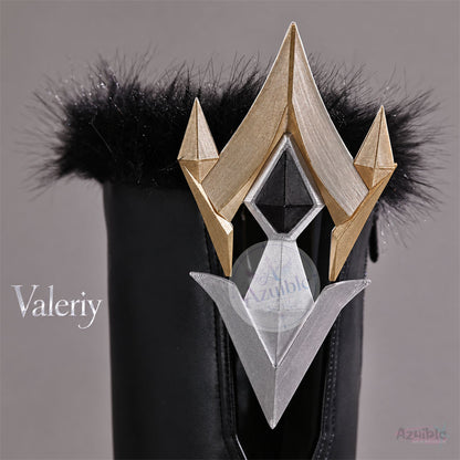 Azuiblc 原神 バレリー コスプレブーツ 靴｜ロングブーツ・金属風装飾