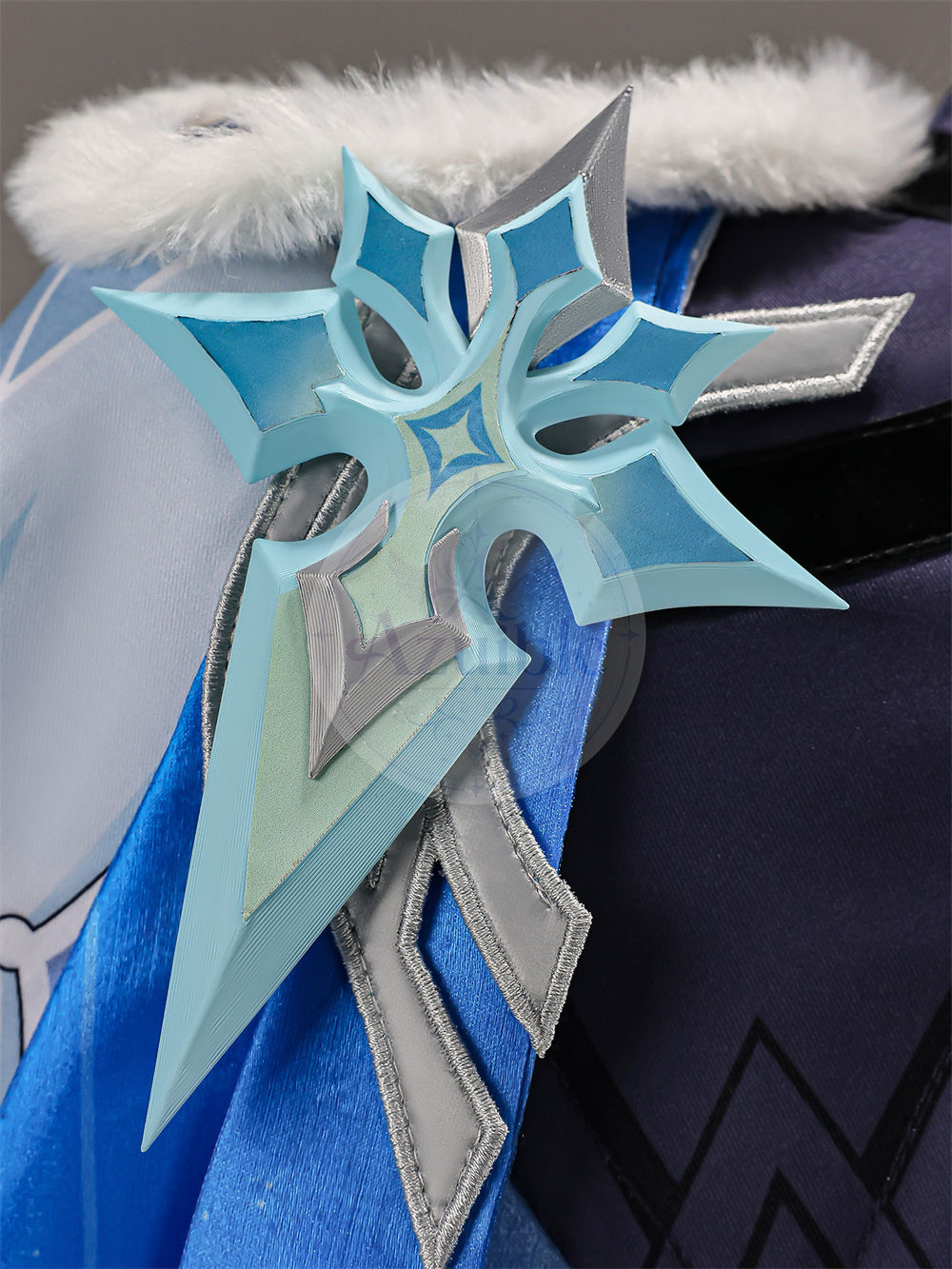 Azuiblc 原神 蛍 戦闘服「冬の夜を狩る者」コスプレ衣装 　3dPLa材質パーツ　スネージナヤ 制服風コスチューム Genshin Impact cosplay　ハロウィン イベント・舞台対応（副本）