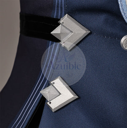 Azuiblc 原神 蛍 戦闘服「冬の夜を狩る者」コスプレ衣装 　3dPLa材質パーツ　スネージナヤ 制服風コスチューム Genshin Impact cosplay　ハロウィン イベント・舞台対応（副本）