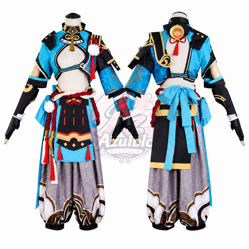 Azuiblc 原神 ゴロー コスプレ衣装｜Gorou 獣耳 和風 コスチューム