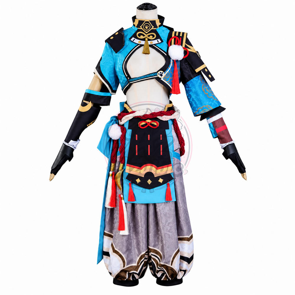 Azuiblc 原神 ゴロー コスプレ衣装｜Gorou 獣耳 和風 コスチューム