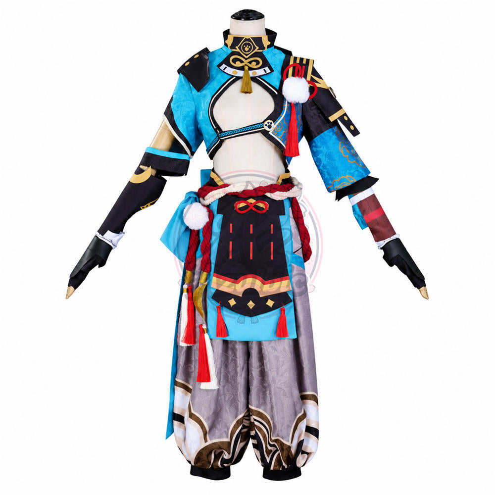 Azuiblc 原神 ゴロー コスプレ衣装｜Gorou 獣耳 和風 コスチューム