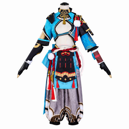Azuiblc 原神 ゴロー コスプレ衣装｜Gorou 獣耳 和風 コスチューム