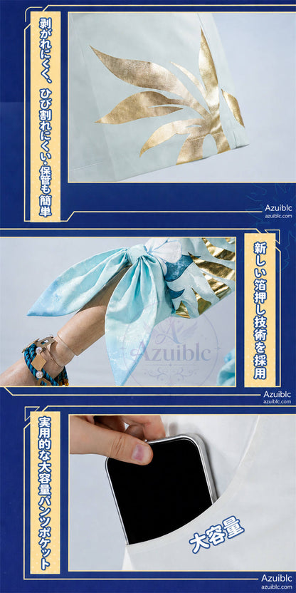 Azuiblc 崩壊スターレイル アベンチュリン 波と戯れる夏 コスプレ衣装｜金属製パーツ・サテン生地
