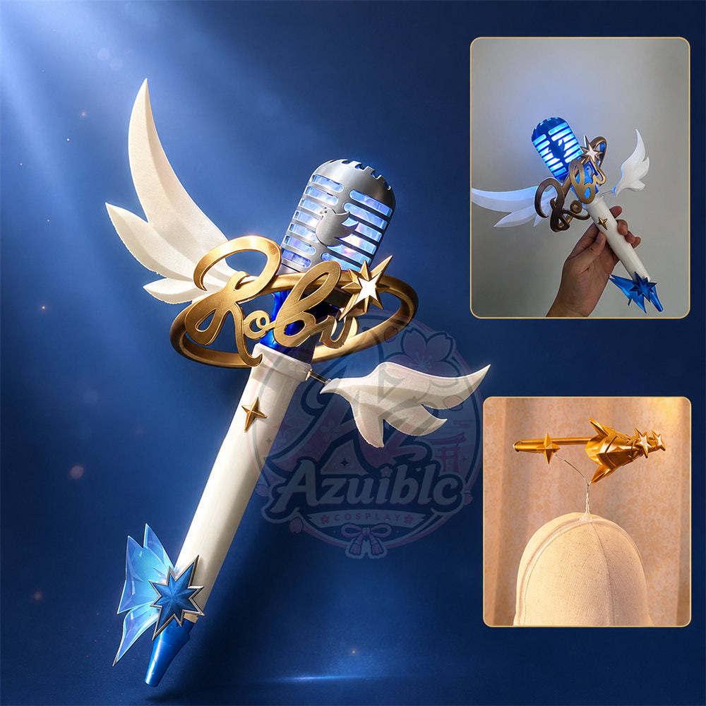 【Azuiblc】崩壊スターレイル ロビン「夏空の歌」専用コーデマイク コスプレ道具 発光対応 PLA製 イベント・舞台・撮影用 Honkai: Star Rail