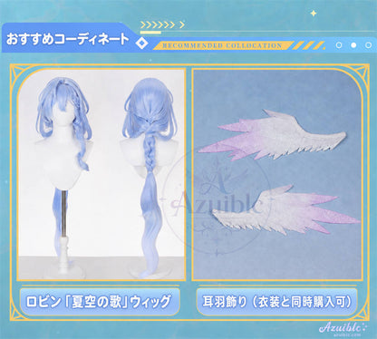 Azuiblc 崩壊スターレイル ロビン 夏空の歌 コスプレ衣装｜発光光輪・タトゥーシール付き