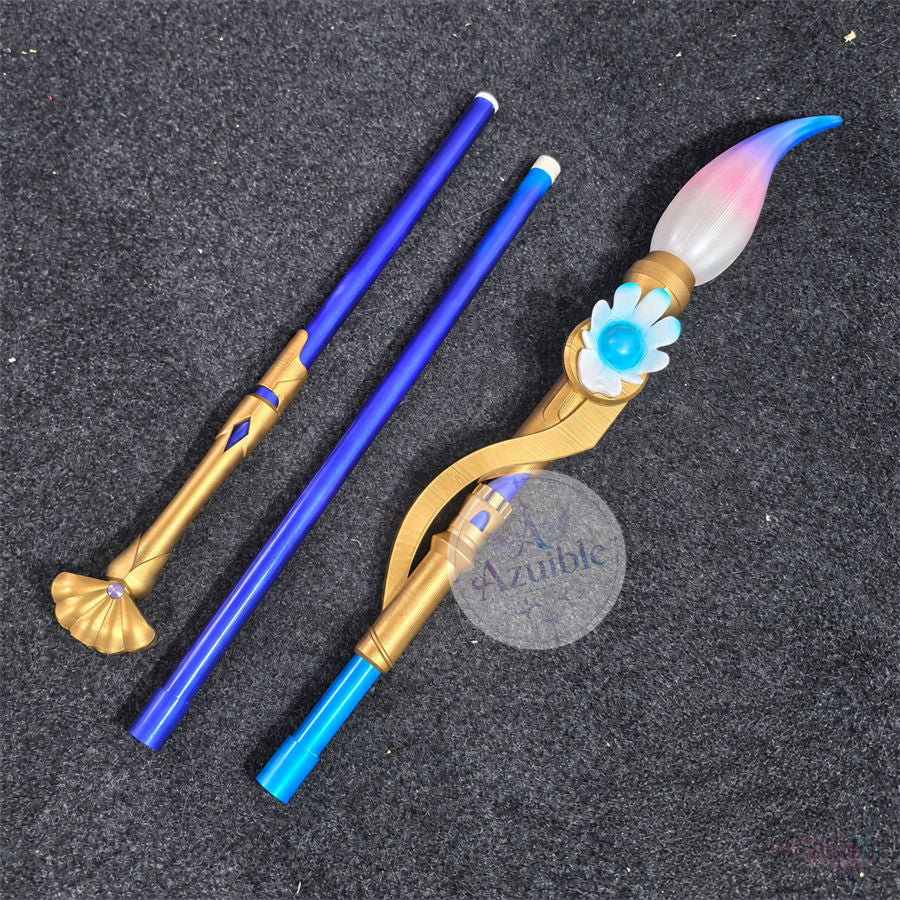 Azuiblc 崩壊：スターレイル 真珠 モチーフ武器 コスプレ道具｜約190cm 発光 分割式 PLA＋LED
