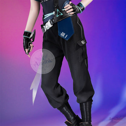 Azuiblc VALORANT ジェット（Jett）コスプレ衣装｜ヴァロラント コスチューム 仮装 撮影 イベント