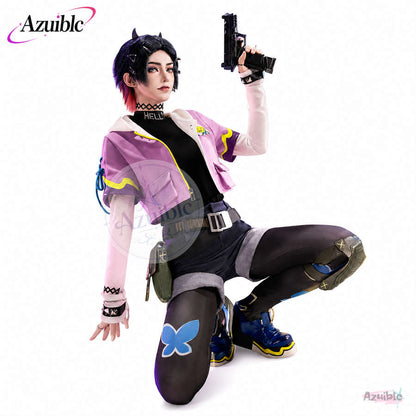 Azuiblc VALORANT  暮蝶 クローヴ コスプレ衣装｜ヴァロラント コスチューム 仮装 撮影 イベント ヴァロラント