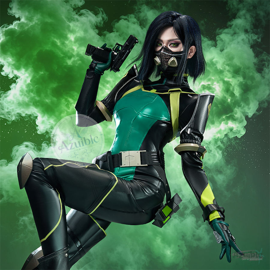 Azuiblc VALORANT ヴァイパー（Viper）コスプレ衣装｜ヴァロラント コスチューム 仮装 撮影 イベント