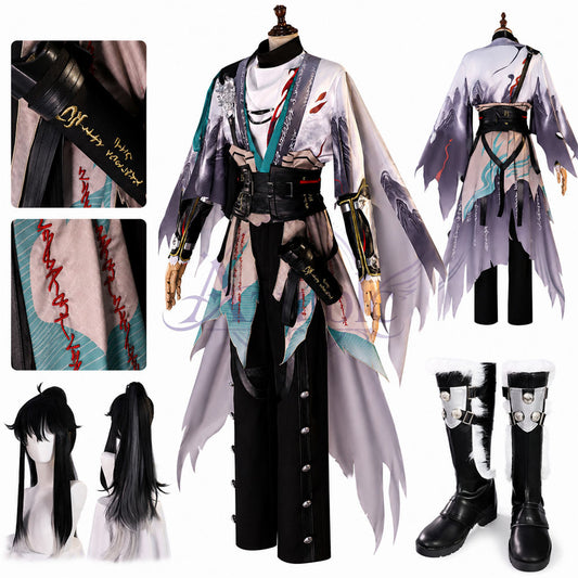 Azuiblc 鳴潮 仇遠 コスプレ衣装｜3D PLAパーツ付き ハロウィン 仮装 舞台服 オリジナル風