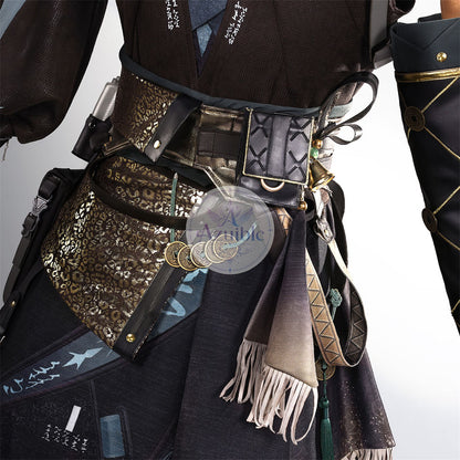 Azuiblc 鳴潮 景燃 ジンラン コスプレ衣装　3ｄパーツ＋刺繍柄　尋幽客　コスチューム　ハロウィン