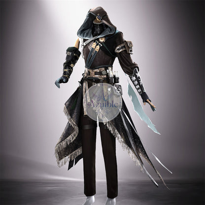 Azuiblc 鳴潮 景燃 ジンラン コスプレ衣装　3ｄパーツ＋刺繍柄　尋幽客　コスチューム　ハロウィン