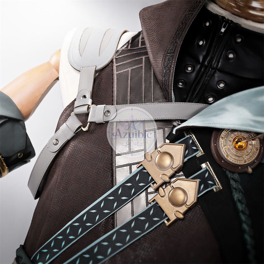 Azuiblc 鳴潮 景燃 ジンラン コスプレ衣装　3ｄパーツ＋刺繍柄　尋幽客　コスチューム　ハロウィン