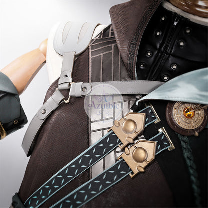 Azuiblc 鳴潮 景燃 ジンラン コスプレ衣装　3ｄパーツ＋刺繍柄　尋幽客　コスチューム　ハロウィン