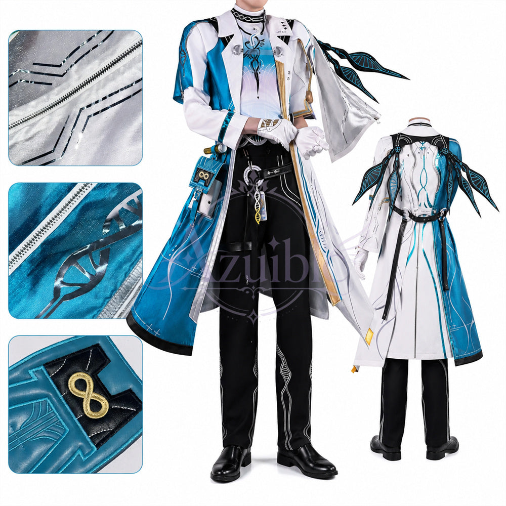 Azuiblc 鳴潮 リューク・ヘルセン コスプレ　仮装　舞台服　３d樹脂製パーツ　Luuk Herssen ウィッグ＋モチーフ武器追加対応
