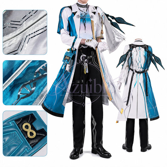 Azuiblc 鳴潮 リューク・ヘルセン コスプレ　仮装　舞台服　３d樹脂製パーツ　Luuk Herssen ウィッグ＋モチーフ武器追加対応