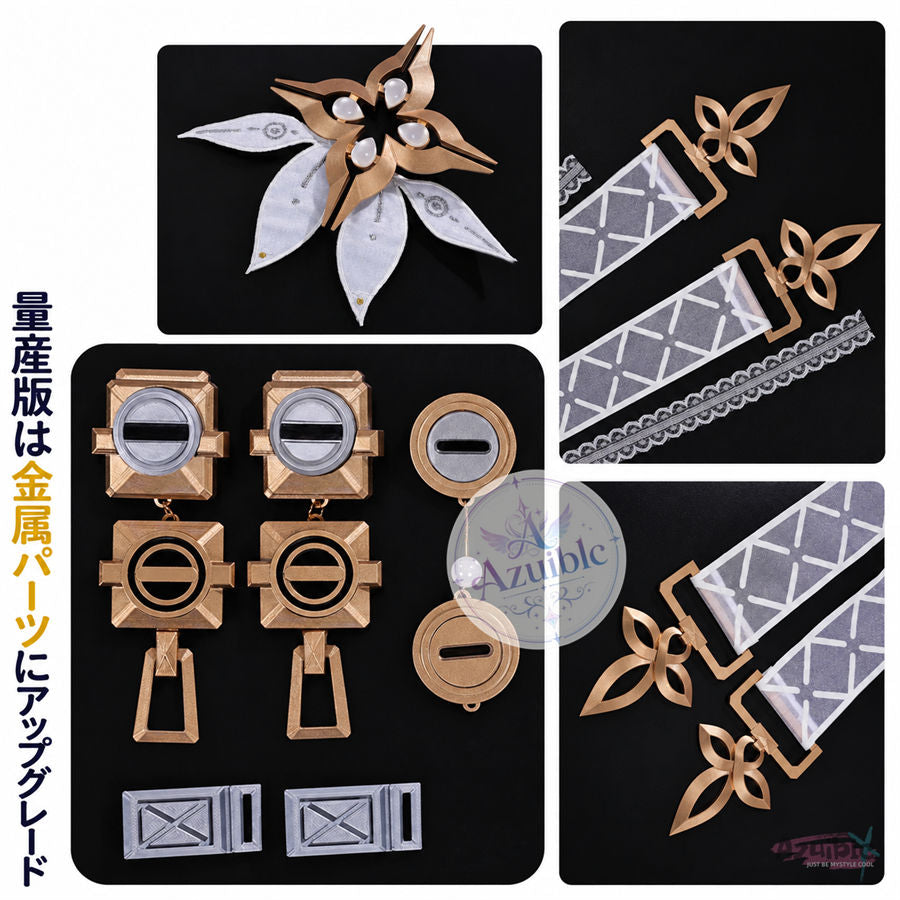 【初回発送予定：11月末頃】Azuiblc 鳴潮 リリー コスプレ衣装｜金属製パーツ付き・繊細なラメが輝く華やかな生地