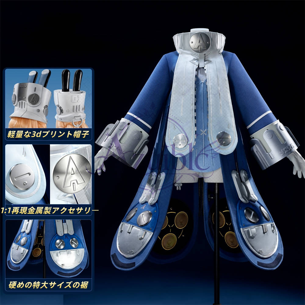 【Azuiblc】ゼンゼロ ノルムー Norma コスプレ コスプレ衣装 帽子付き 靴カバー 金属アクセサリー ウィッグ追加対応 cosplay 舞台 イベント