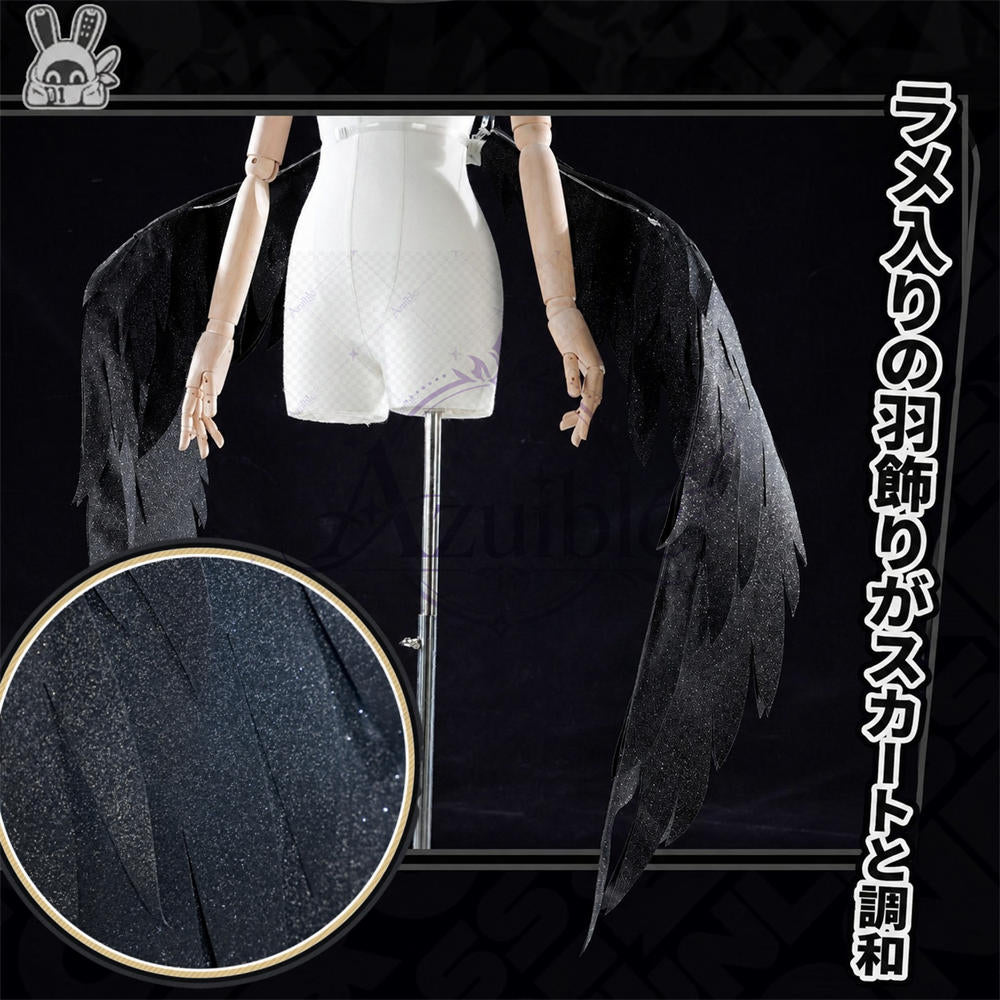 【Azuiblc】ゼンゼロ ラミル Ramiel コスプレ衣装 マスク付き 金属アクセサリー 翼、ウィッグ追加対応 レミエール cosplay
