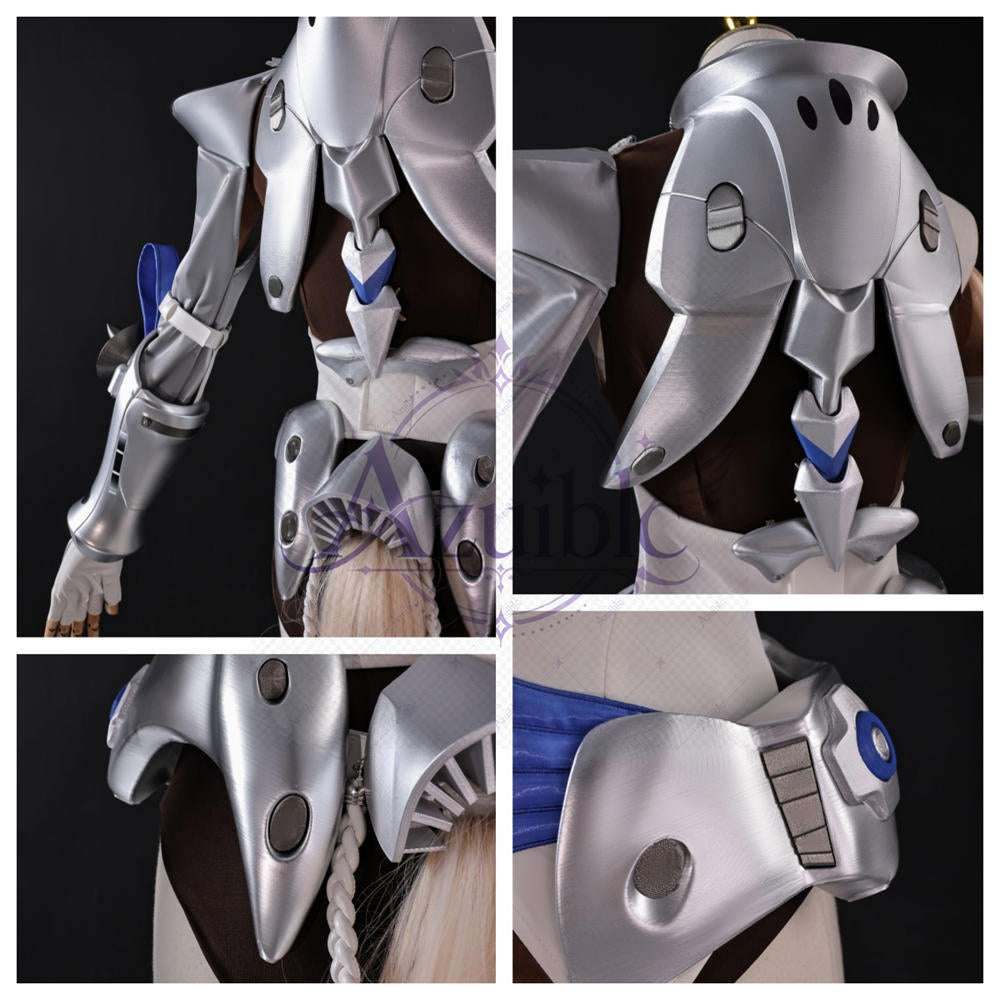 【Azuiblc】限定販売 ゼンゼロ シグリッド Sigrid コスプレ衣装 3D立体鎧 尻尾付き 盾付き ウィッグ、靴、武器追加対応 cosplay 舞台 イベント