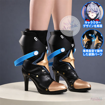 【Azuiblc】ゼンレスゾーンゼロ エルダ・サンブリンガー コスプレシューズ｜星型装飾・ハイヒールブーツ